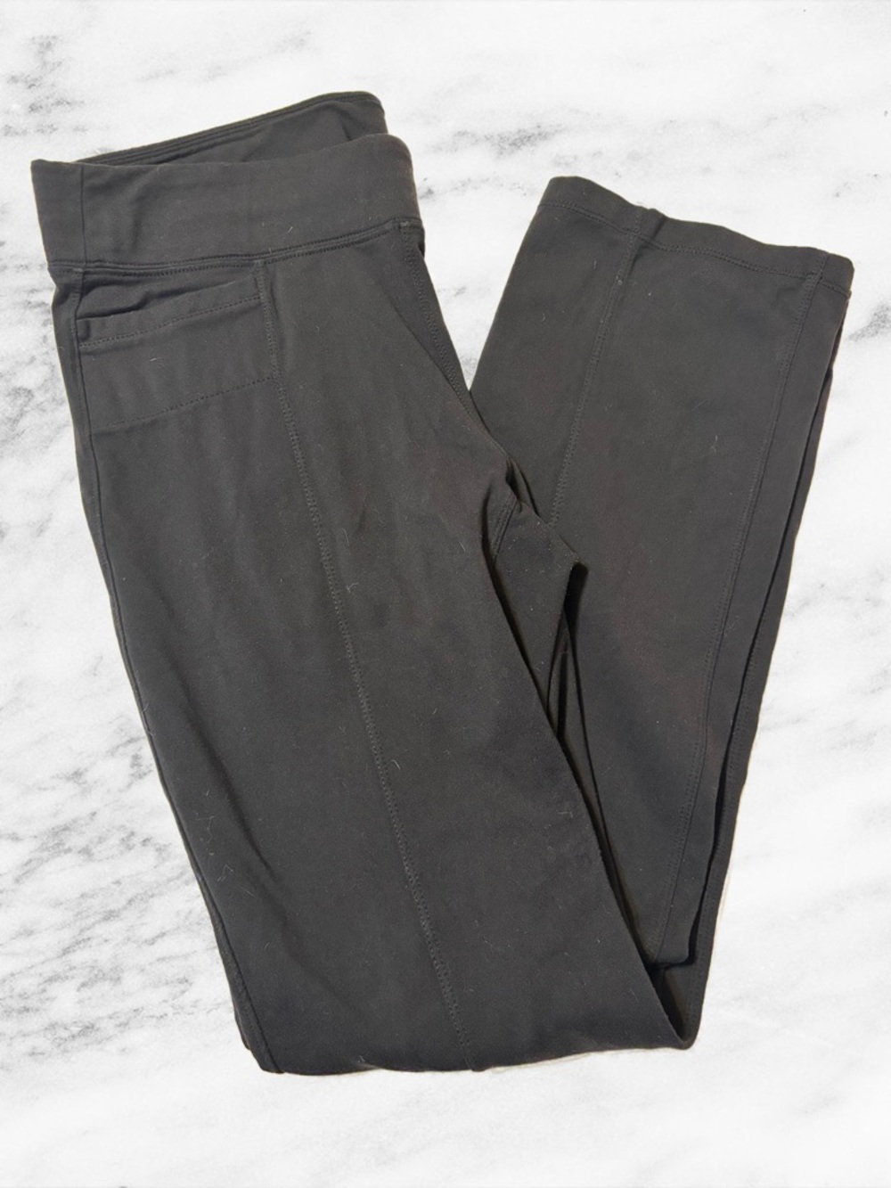 Athleta Black High-Waist Leggings with Side Pocket